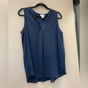 Navy Blue Sleeveless Blouse